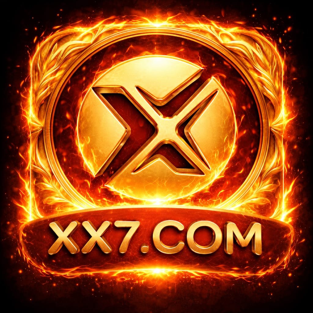 XX7 com golden logo with fiery design representing xx7 game apk and xx7 download platform